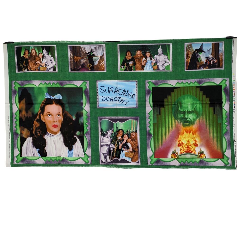 Set of 8 Cotton Fabric Blocks from WIZARD OF OZ Turner Movie Quilting Treasures